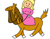 Dibuix Princesa a cavall pintat per judit