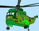 Dibuix Helicòpter al rescat  pintat per jaume
