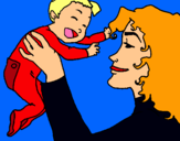 Dibuix Mare amb la seva nadó pintat per MAR