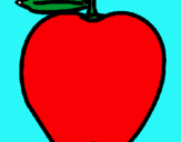 Dibuix poma pintat per miriam subirana
