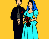 Dibuix Marit i dona III pintat per mireia