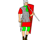 Dibuix Soldat romà  pintat per ESGRIMA