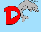 Dibuix Dofí pintat per ALEIX FONT (PALAFRUGELL)