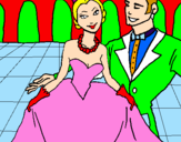 Dibuix Princesa i príncep en el ball reial pintat per julia princessa