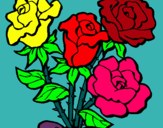 Dibuix Ram de roses pintat per susanna 7