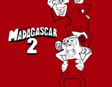 Dibuix Madagascar 2 Manson i Phil pintat per nil