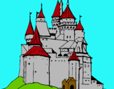 Dibuix Castell medieval pintat per lluis