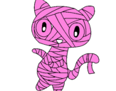 Dibuix Gat gargot mòmia pintat per gat