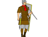 Dibuix Soldat romà  pintat per vicho