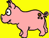 Dibuix Porc pintat per anònim