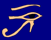 Dibuix Ull Horus pintat per clàudia