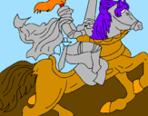 Dibuix Cavaller a cavall pintat per m<aarcremacho