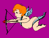 Dibuix Cupido volant pintat per SERGI EL MACNIFICO
