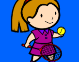 Dibuix Noia tennista pintat per juliverta