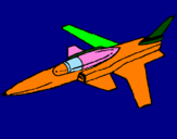 Dibuix Jet pintat per Andrés