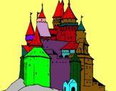 Dibuix Castell medieval pintat per UNAI