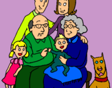 Dibuix Família pintat per Clàudia