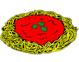 Dibuix Espaguetis amb formatge pintat per julia