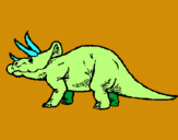 Dibuix Triceratops pintat per Eudald