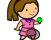 Dibuix Noia tennista pintat per CRISTINA