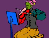 Dibuix Dama violinista pintat per julia