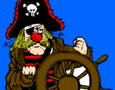 Dibuix Capità pirata pintat per aini