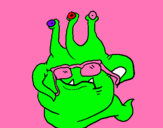 Dibuix Extraterrestre amb ulleres pintat per julia6