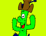 Dibuix Cactus amb barret  pintat per marsupirami