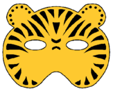 Dibuix Tigre pintat per màscara tigre
