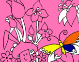 Dibuix Fauna i flora pintat per Nela Pujades