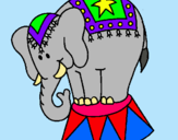 Dibuix Elefant actuant pintat per mercè  capell