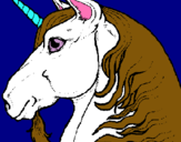 Dibuix Cap d'unicorn pintat per berta