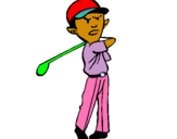 Dibuix Jugador de golf pintat per gregorio