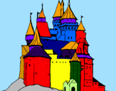 Dibuix Castell medieval pintat per alicia