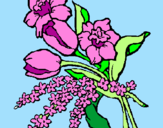 Dibuix Ram de flors pintat per katia v p