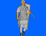 Dibuix Soldat romà  pintat per miquel