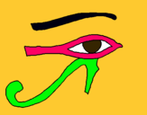 Dibuix Ull Horus pintat per niaka