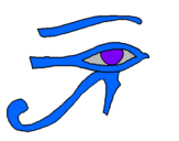 Dibuix Ull Horus pintat per brrrdeee
