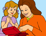 Dibuix Mare i filla pintat per Julia