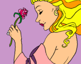 Dibuix Princesa amb una rosa pintat per Laia Valls Camp LILI