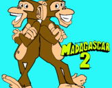 Dibuix Madagascar 2 Manson i Phil 2 pintat per Mariona