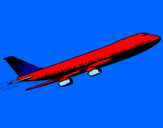 Dibuix Avió en l'aire  pintat per arnau