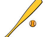 Dibuix Bat i bola de beisbol pintat per didac rovira icrusat