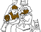 Dibuix Família pintat per eduard