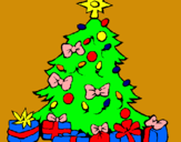 Dibuix Arbre de Nadal pintat per RICHARD