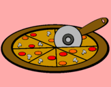 Dibuix Pizza pintat per carla_laia