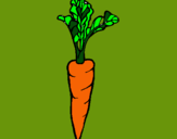 Dibuix pastanaga pintat per nil