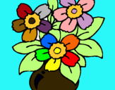 Dibuix Gerro de flors pintat per n`uria