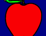 Dibuix poma pintat per JANET BERNADET BO