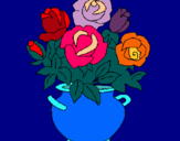 Dibuix Gerro de flors  pintat per JUDITH ROURE GRIMA